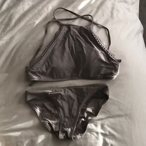 Aerie Gray Halter Neck Bikini